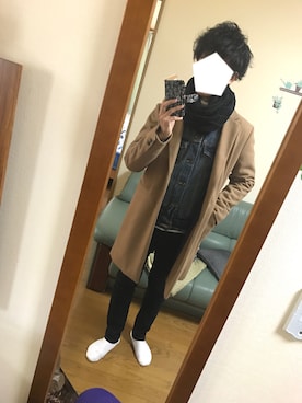 「HVC（エイチブイシー）のアイテム（シューズ）」を使った、はやPさん（メンズ・174cm）の冬コーディネート