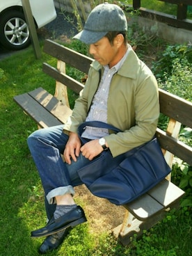 「A.P.C.（アーペーセー）のアイテム（その他アウター）」を使った、カツイッちゃんさん（メンズ・173cm）の秋コーディネート