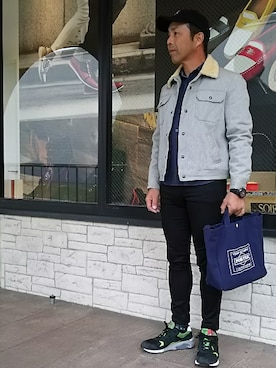 「A.P.C.（アーペーセー）のアイテム（ブルゾン）」を使った、カツイッちゃんさん（メンズ・173cm）の秋コーディネート