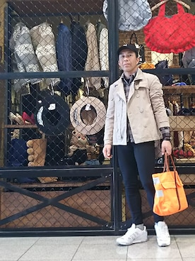 「JUNRED（ジュンレッド）のアイテム（キャップ）」を使った、カツイッちゃんさん（メンズ・173cm）の冬コーディネート