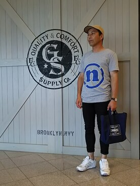 「UNITED ARROWS BLUE LABEL（ユナイテッドアローズブルーレーベル）のアイテム」を使った、カツイッちゃんさん（メンズ・173cm）の夏コーディネート