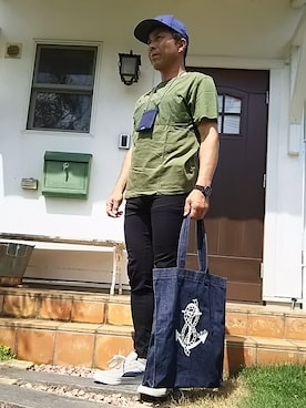 「Kinetics（キネティクス）のアイテム」を使った、カツイッちゃんさん（メンズ・173cm）の夏コーディネート