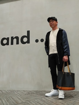 「乱痴気（ランチキ）のアイテム（帽子）」を使った、カツイッちゃんさん（メンズ・173cm）の冬コーディネート