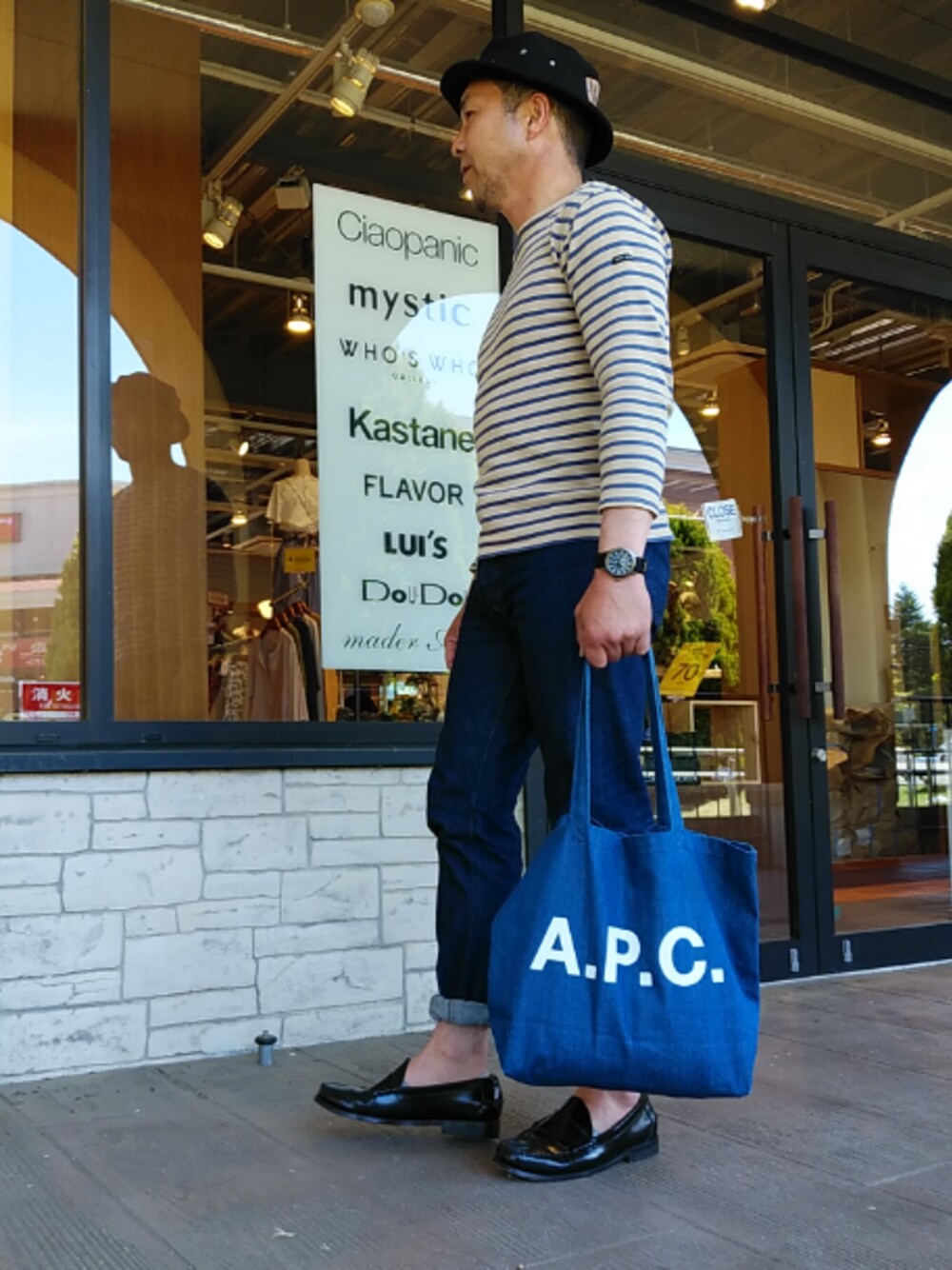 APCデニムバック※古着コーデにお奨め 日常使いにちょうどいい『A.P.C. / アーペーセー』おすすめ