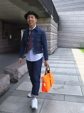 「UNITED ARROWS BLUE LABEL（ユナイテッドアローズブルーレーベル）のアイテム」を使った、カツイッちゃんさん（メンズ・173cm）の春コーディネート
