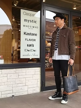 「A.P.C.（アーペーセー）のアイテム（ブルゾン）」を使った、カツイッちゃんさん（メンズ・173cm）の冬コーディネート
