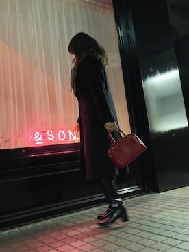 「STUDIOUS（ステュディオス）のアイテム（チェスターコート）」を使った、NANAMIさん（レディース・157cm）の春コーディネート