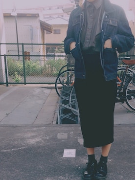 「Dr. Martens（ドクターマーチン）のDr.Martens (ドクターマーチン)/1461 3EYE GIBSON SHOES（その他シューズ）」を使った、み ぃ ち ゃ ん。さん（レディース・156cm）の秋コーディネート