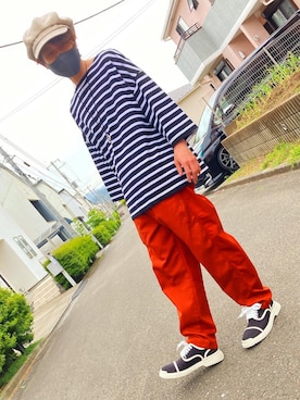 「チャイハネ（チャイハネ）のアイテム（キャスケット）」を使った、tanda1015🐼不定期投稿さん（メンズ・167cm）の春コーディネート