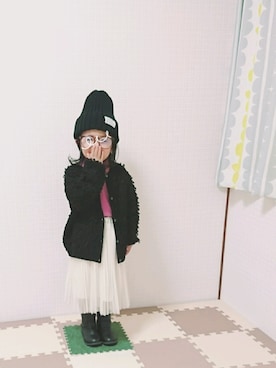 「babygap」｜「アイテム（ブーツ）」を使った、Riiiiiiia♡さん（キッズ・100cm）の冬コーディネート