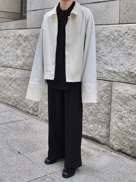 「stein（シュタイン）のアイテム（ブルゾン）」を使った、kenさん（メンズ・165cm）の冬コーディネート