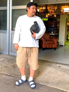 「BASISBROEK（バシスブルック）のアイテム（パンツ）」を使った、MIYAさん（メンズ・178cm）の春コーディネート