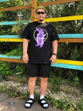 「fragment design（フラグメントデザイン）のアイテム（トップス）」を使った、MIYAさん（メンズ・178cm）の夏コーディネート