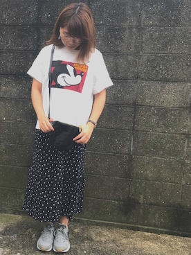 「OZOC（オゾック）のアイテム（トップス）」を使った、yomaさん（レディース・158cm）の春コーディネート
