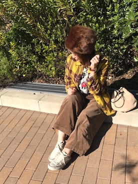 「RAW EDGE（ローエッヂ）のアイテム」を使った、maik☺︎☆さん（レディース・160cm）の秋コーディネート