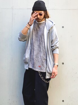 「SUNSEA（サンシー）のアイテム（財布/小物）」を使った、森下　さん（メンズ・181cm）の春コーディネート