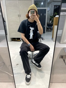 「SUNSEA（サンシー）のアイテム（財布/小物）」を使った、森下　さん（メンズ・181cm）の春コーディネート