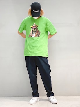 「SUNSEA（サンシー）のアイテム（財布/小物）」を使った、森下　さん（メンズ・181cm）の夏コーディネート