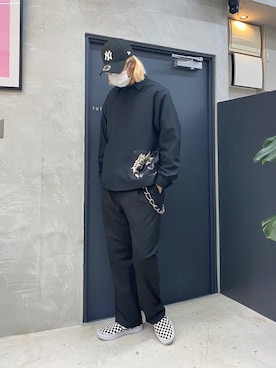 「SUNSEA（サンシー）のアイテム（財布/小物）」を使った、森下　さん（メンズ・181cm）の春コーディネート