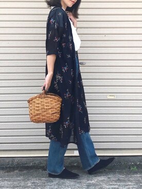 「カコバッグ」｜「アイテム（ジャケット/アウター）」を使った、NANAさん（レディース・161cm）の春コーディネート