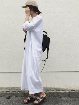 「JOURNAL STANDARD LUXE（ジャーナルスタンダード　ラックス）のアイテム（ワンピース/ドレス）」を使った、NANAさん（レディース・161cm）の夏コーディネート