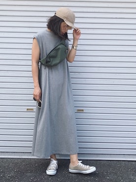 「A.D.S.R.（エーディーエスアール）のA.D.S.R　エー・ディー・エス・アール　MILLIE　ミリー（サングラス）」を使った、NANAさん（レディース・161cm）の夏コーディネート