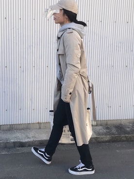 「TOMMY HILFIGER（トミーヒルフィガー）のアイテム（ジャケット/アウター）」を使った、NANAさん（レディース・162cm）の冬コーディネート