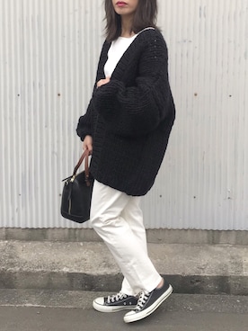 「FOSSIL（フォッシル）のアイテム（ハンドバッグ）」を使った、NANAさん（レディース・162cm）の冬コーディネート