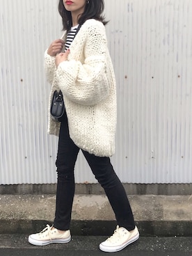 「TRUNC（トランクエイティーエイト）のアイテム（アクセサリー）」を使った、NANAさん（レディース・162cm）の冬コーディネート