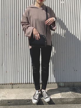 「TRUNC（トランクエイティーエイト）のアイテム（アクセサリー）」を使った、NANAさん（レディース・162cm）の春コーディネート