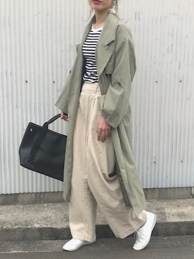 「FORK&SPOON（フォークアンドスプーン）のアイテム（バレエシューズ）」を使った、NANAさん（レディース・162cm）の春コーディネート