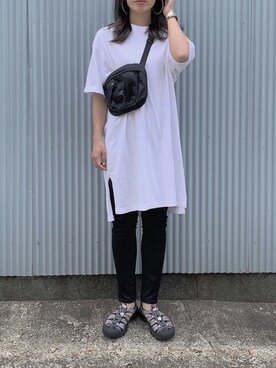 「TRUNC（トランクエイティーエイト）のアイテム（アクセサリー）」を使った、NANAさん（レディース・162cm）の夏コーディネート