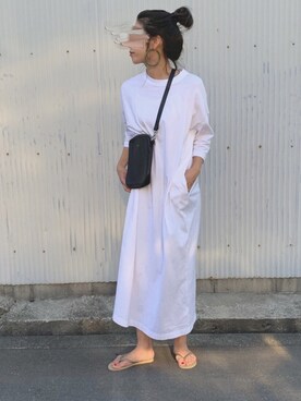 「JOURNAL STANDARD LUXE（ジャーナルスタンダード　ラックス）のアイテム（ワンピース/ドレス）」を使った、NANAさん（レディース・162cm）の夏コーディネート