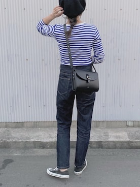 「A.P.C.（アーペーセー）のSAC ALICIA 19E（ショルダーバッグ）」を使った、NANAさん（レディース・162cm）の夏コーディネート