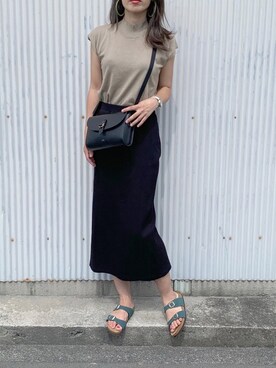 「A.P.C.（アーペーセー）のSAC ALICIA 19E（ショルダーバッグ）」を使った、NANAさん（レディース・163cm）の夏コーディネート