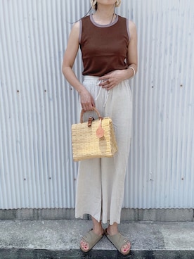 「TRUNC（トランクエイティーエイト）のアイテム（アクセサリー）」を使った、NANAさん（レディース・162cm）の夏コーディネート