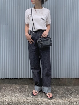 「TKEES（ティキーズ）の＜TKEES（ティキーズ）＞ トング サンダル◆（サンダル）」を使った、NANAさん（レディース・162cm）の夏コーディネート