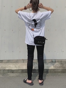 「A.P.C.（アーペーセー）のアイテム（財布/小物）」を使った、NANAさん（レディース・162cm）の夏コーディネート