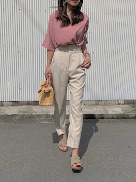 「TRUNC（トランクエイティーエイト）のアイテム（アクセサリー）」を使った、NANAさん（レディース・162cm）の夏コーディネート