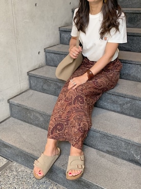 「SLOBE IENA（スローブイエナ）のアイテム（リング）」を使った、NANAさん（レディース・162cm）の秋コーディネート