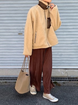 「Ifuru（イフル）のアイテム（ジャケット/アウター）」を使った、NANAさん（レディース・162cm）の秋コーディネート