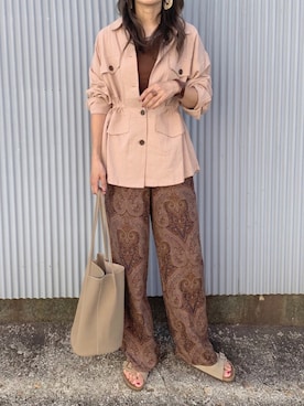 「apres jour mignon（アプレジュールミニョン）のアイテム（ブルゾン）」を使った、NANAさん（レディース・162cm）の秋コーディネート