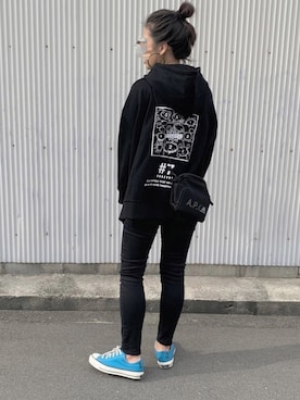 「A.P.C.（アーペーセー）のアイテム（財布/小物）」を使った、NANAさん（レディース・162cm）の冬コーディネート