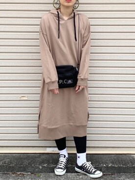 「A.P.C.（アーペーセー）のアイテム（財布/小物）」を使った、NANAさん（レディース・162cm）の冬コーディネート