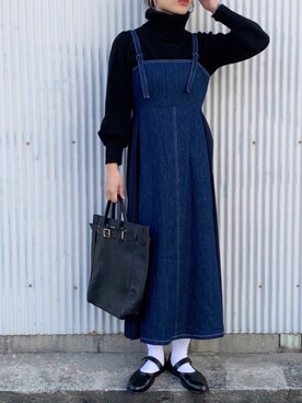 「Steven Alan（スティーブンアラン）のアイテム（その他シューズ）」を使った、NANAさん（レディース・162cm）の冬コーディネート