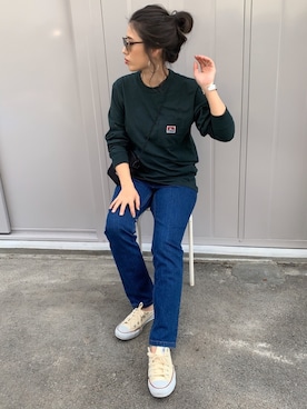「NOLLEY’S（ノーリーズ）のアイテム」を使った、NANAさん（レディース・162cm）の春コーディネート