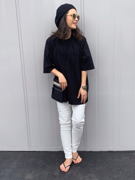 「A.D.S.R.（エーディーエスアール）のA.D.S.R　エー・ディー・エス・アール　MILLIE　ミリー（サングラス）」を使った、NANAさん（レディース・162cm）の春コーディネート