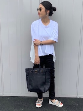 「D-VEC（ディーベック）のアイテム」を使った、NANAさん（レディース・162cm）の春コーディネート