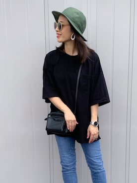 「BEAMS PLUS（ビームスプラス）のアイテム」を使った、NANAさん（レディース・162cm）の夏コーディネート