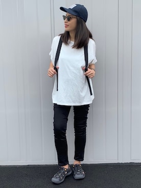 「KEEN（キーン）のアイテム」を使った、NANAさん（レディース・162cm）の夏コーディネート